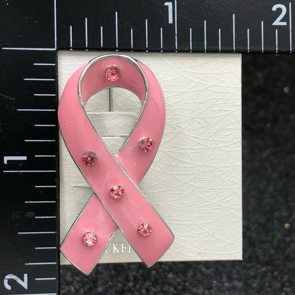 🌼 Pink Ribbon Breast Cancer Pin Brooch